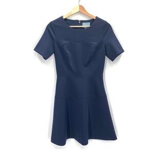CeCe by Cynthia Steffe Navy Blue Dress Fit and Flare Dress Size 2 Minimalist